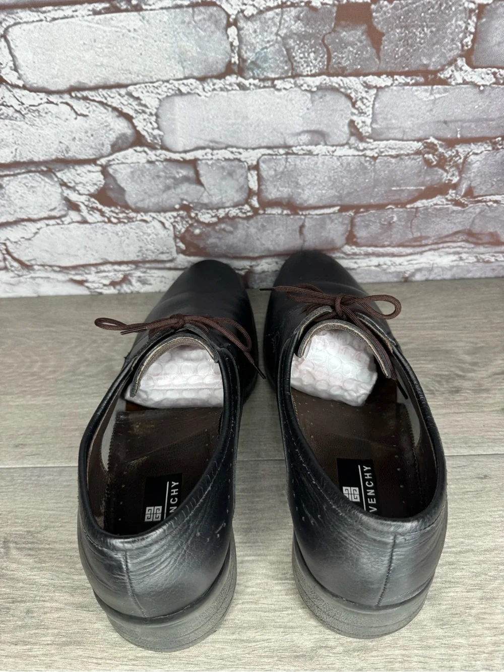 Givenchy Derby Black Leather Lace Ups Oxfords Dress Shoes Men Sz 43EU/10M US